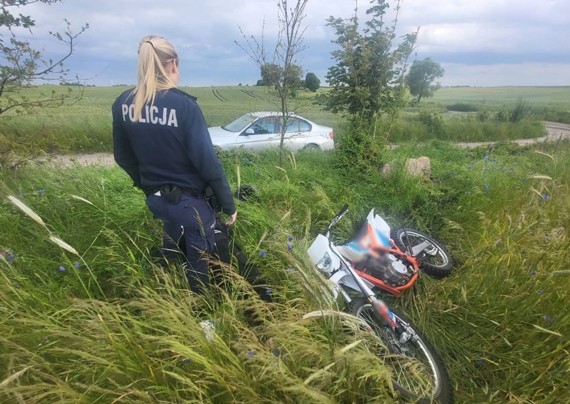 Policyjny pościg za 18-latkiem na crossie i 20-latek po narkotykach na skuterze