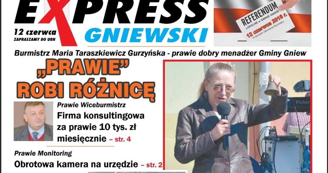 Polityczna zawierucha w Gniewie po publikacji Expressu referendalnego Polityczna zawierucha w Gniewie po publikacji Expressu referendalnego