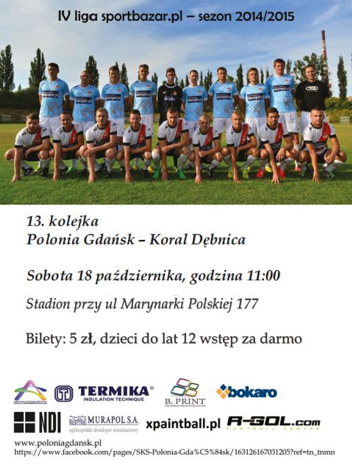 Polonia Gdańsk zmierzy się z Koralem Dębnica