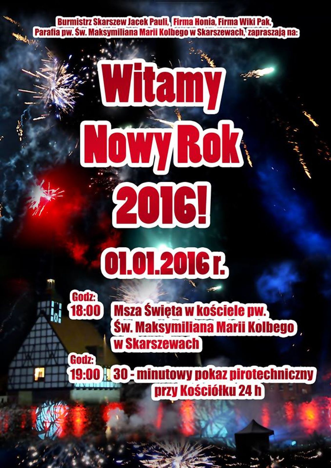 Powitanie Nowego Roku w Skarszewach Powitanie Nowego Roku w Skarszewach