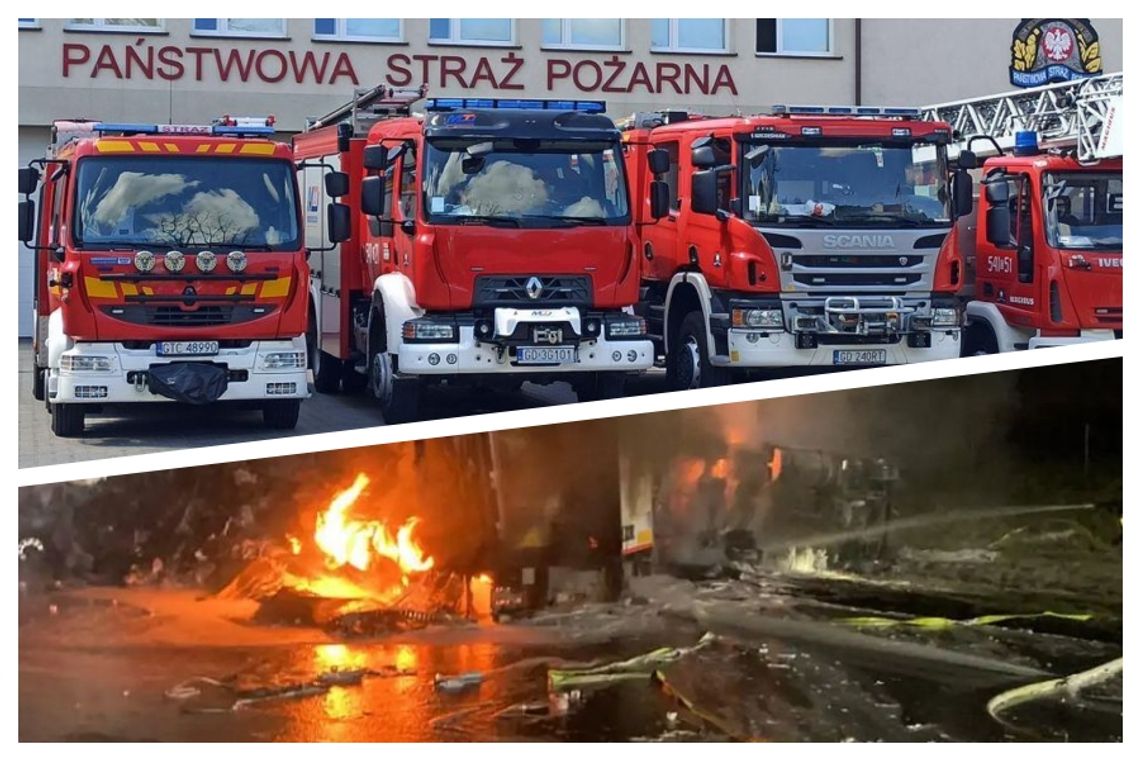 Pożar ciężarówek na autostradzie A1! Interwencja znacznych sił strażaków. Zderzenie z jeleniem i wypadek na krajowej „jedynce”
