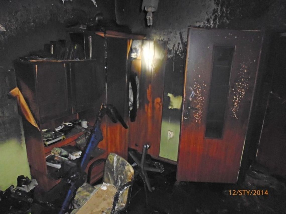 Pożar na czwartym piętrze