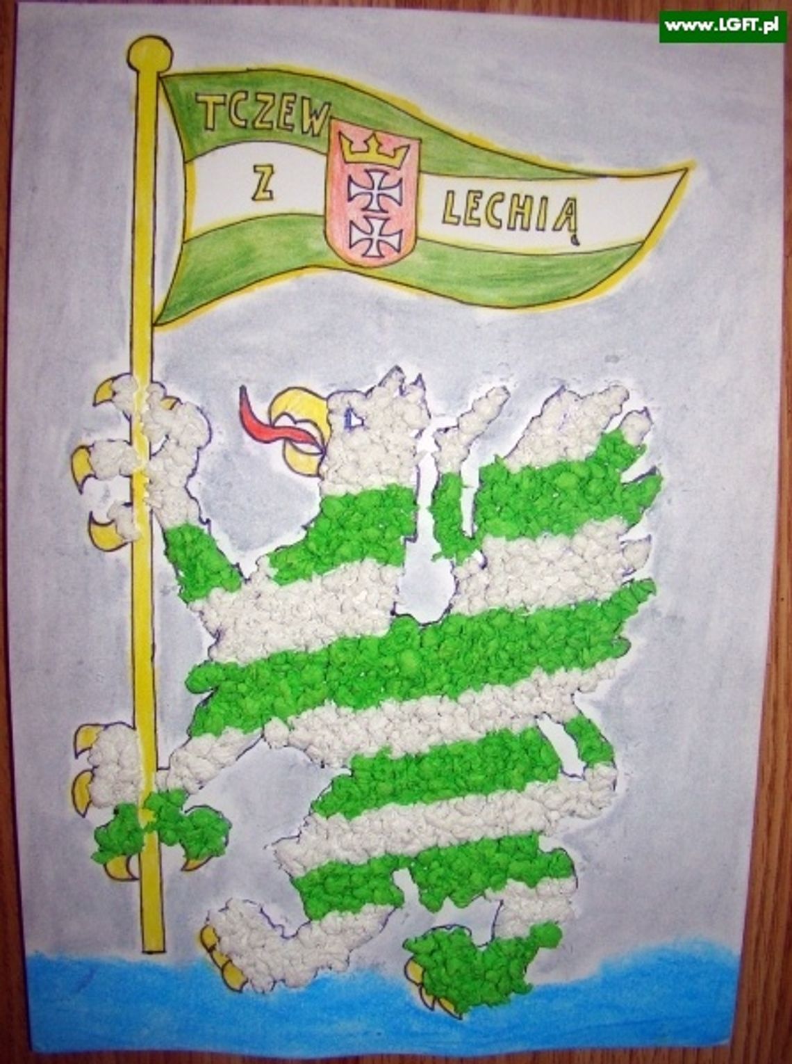 Prace w biało-zielonych barwach 