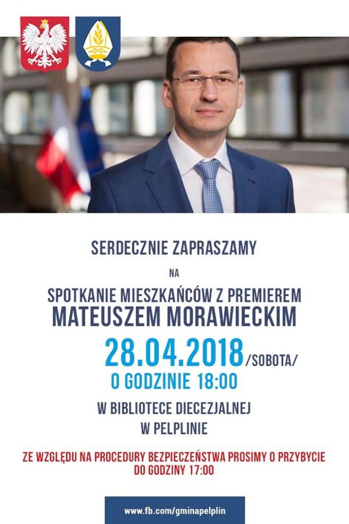 Premier Morawiecki przyjedzie do Pelplina. W sobotę spotkanie z mieszkańcami