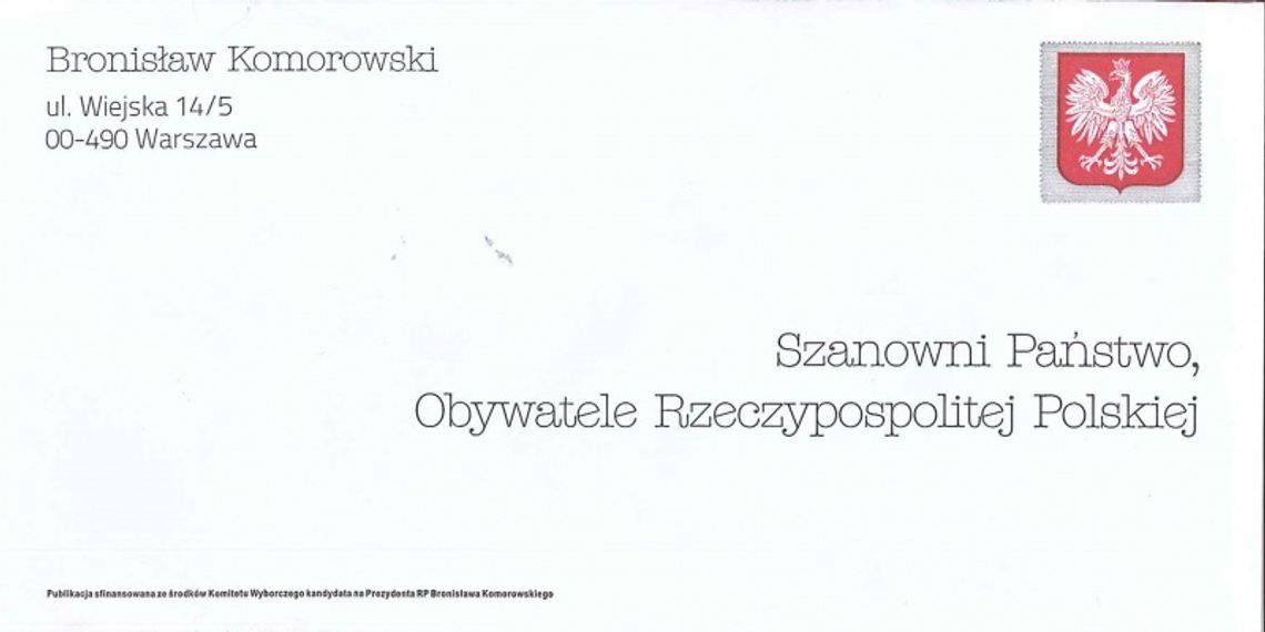 Przesyłka bez adresu, lecz z nadawcą i godłem państwowym Przesyłka bez adresu, lecz z nadawcą i godłem państwowym