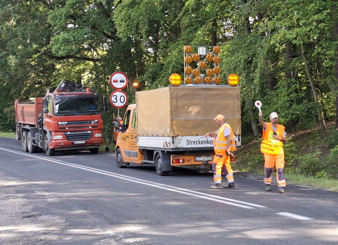 PRZYPOMINAMY: Trwa remont drogi ze Skarszew w kierunku Starogardu