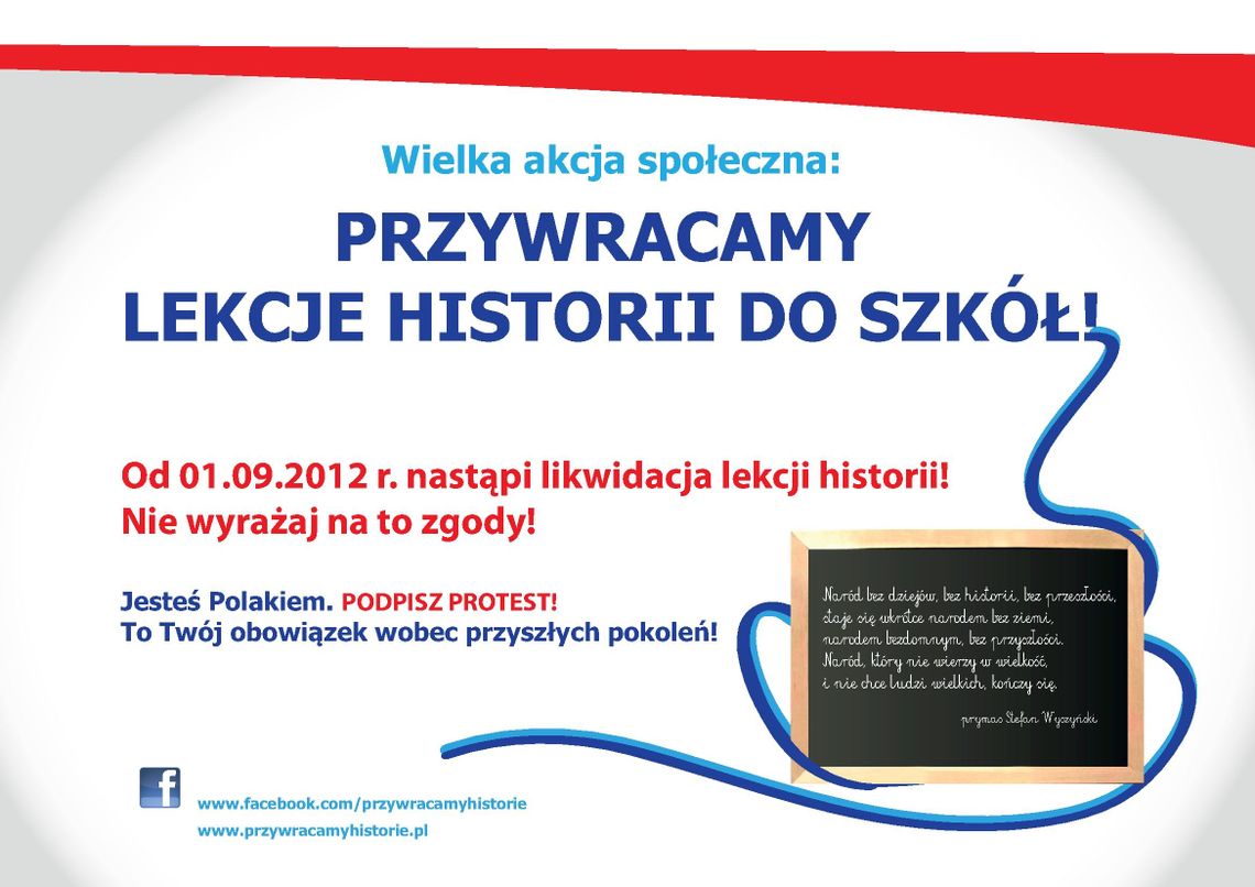 Przywracamy lekcje historii do szkół