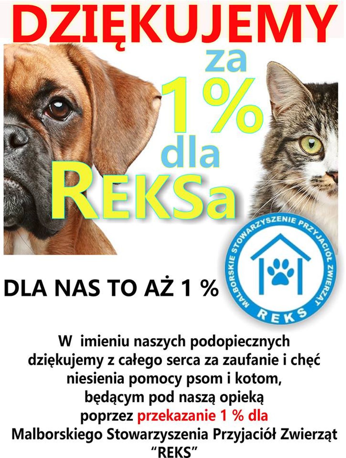 Reks dziękuje za 1 procent Reks dziękuje za 1 procent