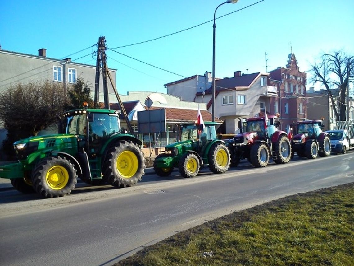 Rolniczy protest na ulicach Kwidzyna