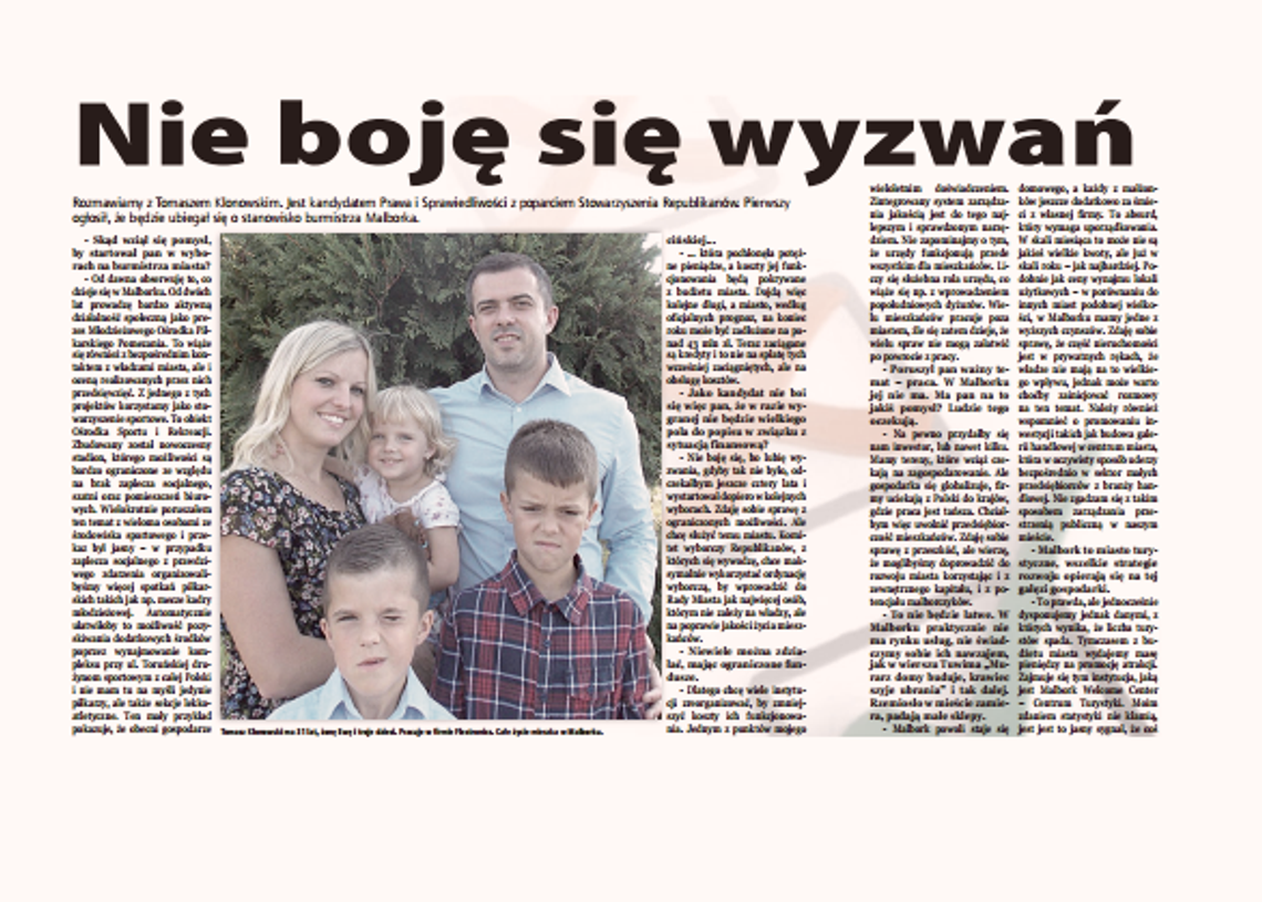 Rozmowa z Tomaszem Klonowskim