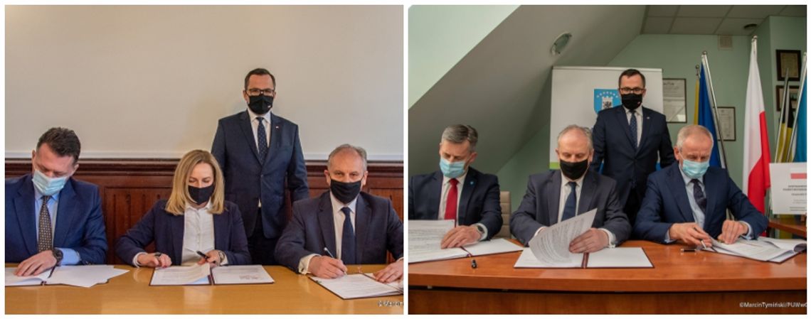 Rządowy Fundusz Rozwoju Dróg 2021. Wojewoda podpisał umowy z powiatami: kartuskim i kościerskim