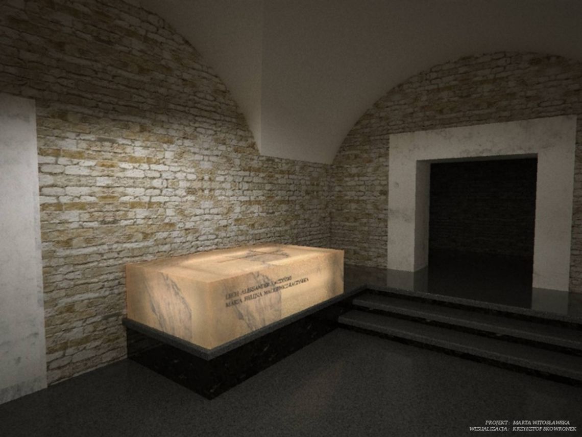 Sarkofag prezydencki - na Wawelu, pod Wieżą Srebrnych Dzwonów Sarkofag prezydencki - na Wawelu, pod Wieżą Srebrnych Dzwonów