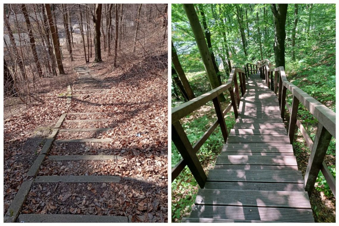 Schody na Babich Dołach nie do poznania...