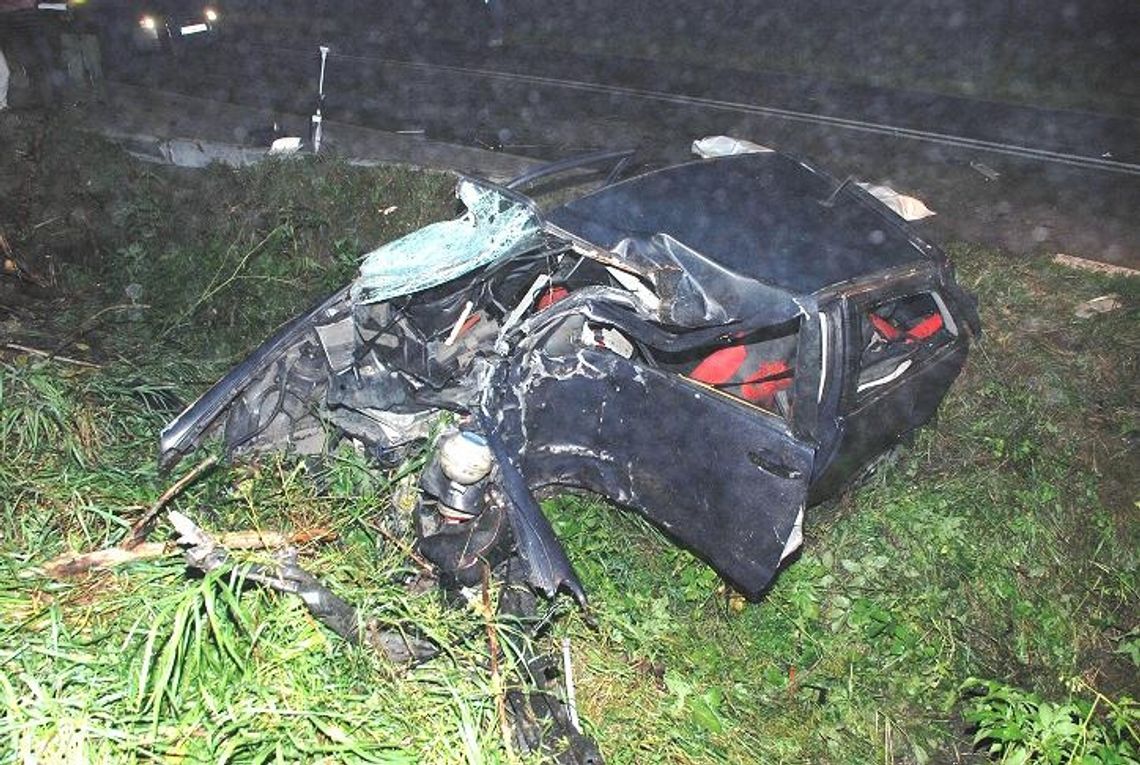 Śmiertelny wypadek pod Stańkowem. 23-latek wjechał w drzewo (zdjęcia) Śmiertelny wypadek pod Stańkowem. 23-latek wjechał w drzewo (zdjęcia)