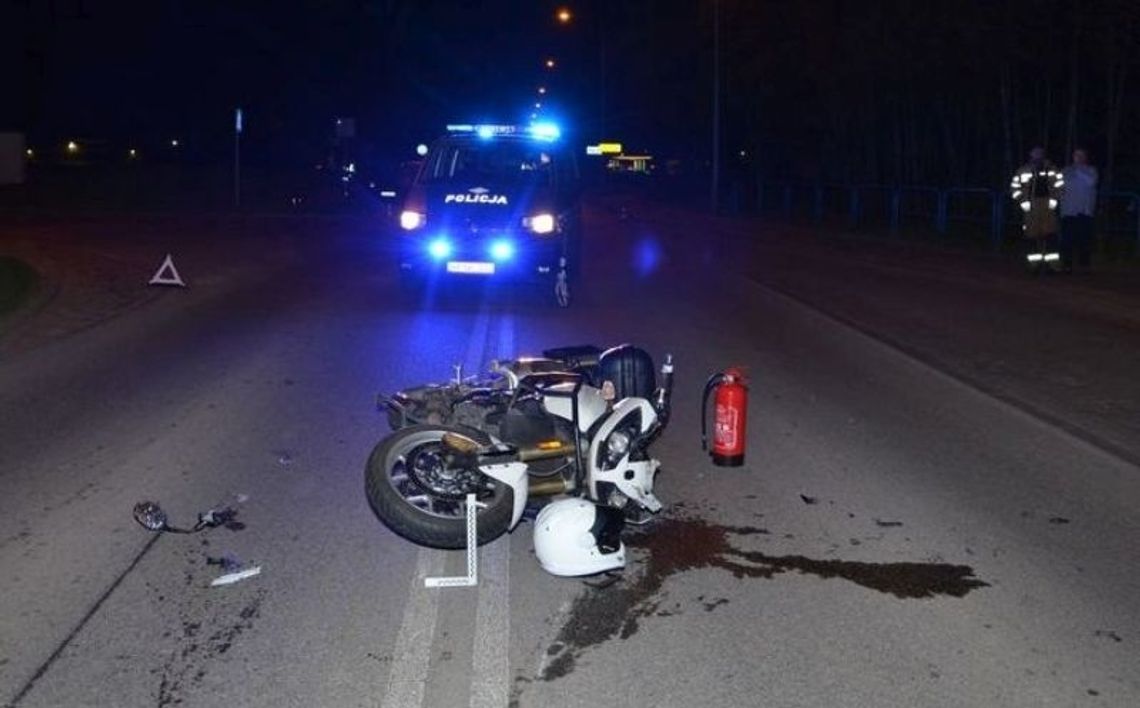 Śmiertelny wypadek z udziałem motocyklisty. Policjanci apelują o rozwagę i ostrożność na drodze