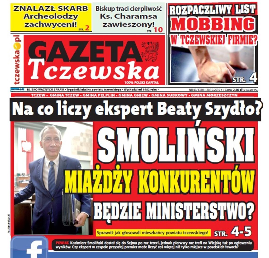 Smoliński w rządzie? Wywiad z egzorcystą, mobbing w tczewskiej firmie. Czytaj GT! Smoliński w rządzie? Wywiad z egzorcystą, mobbing w tczewskiej firmie. Czytaj GT!