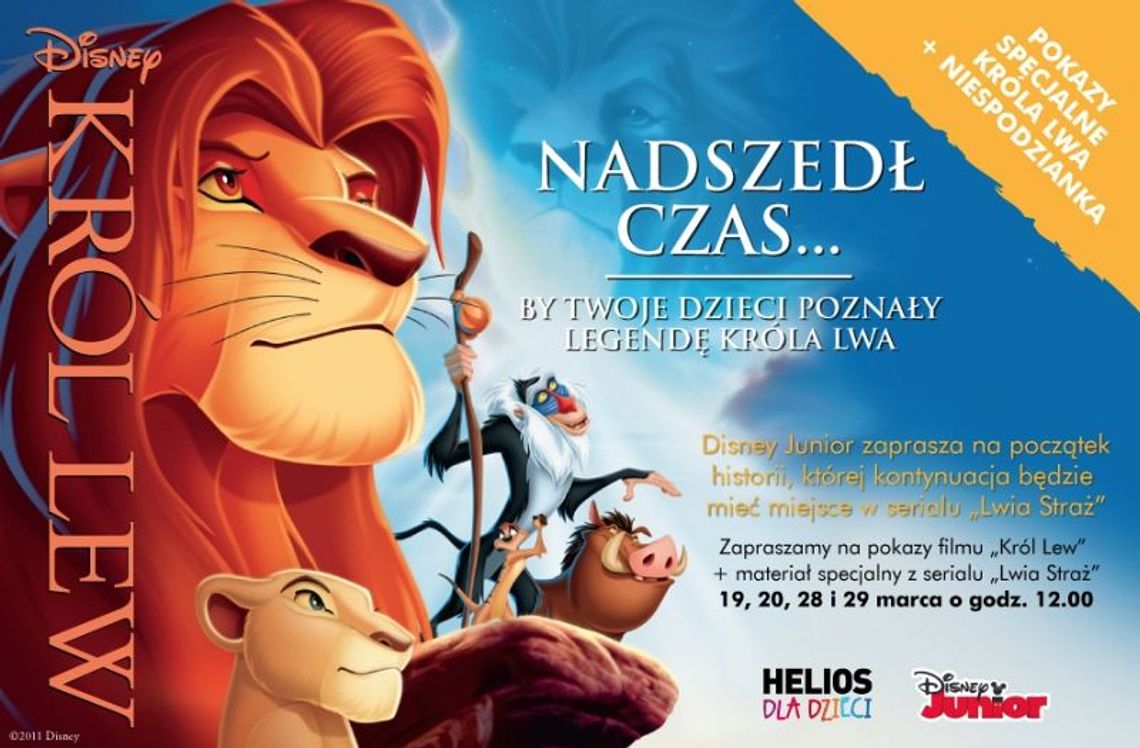 Specjalne pokazy Króla Lwa w Kinie Helios