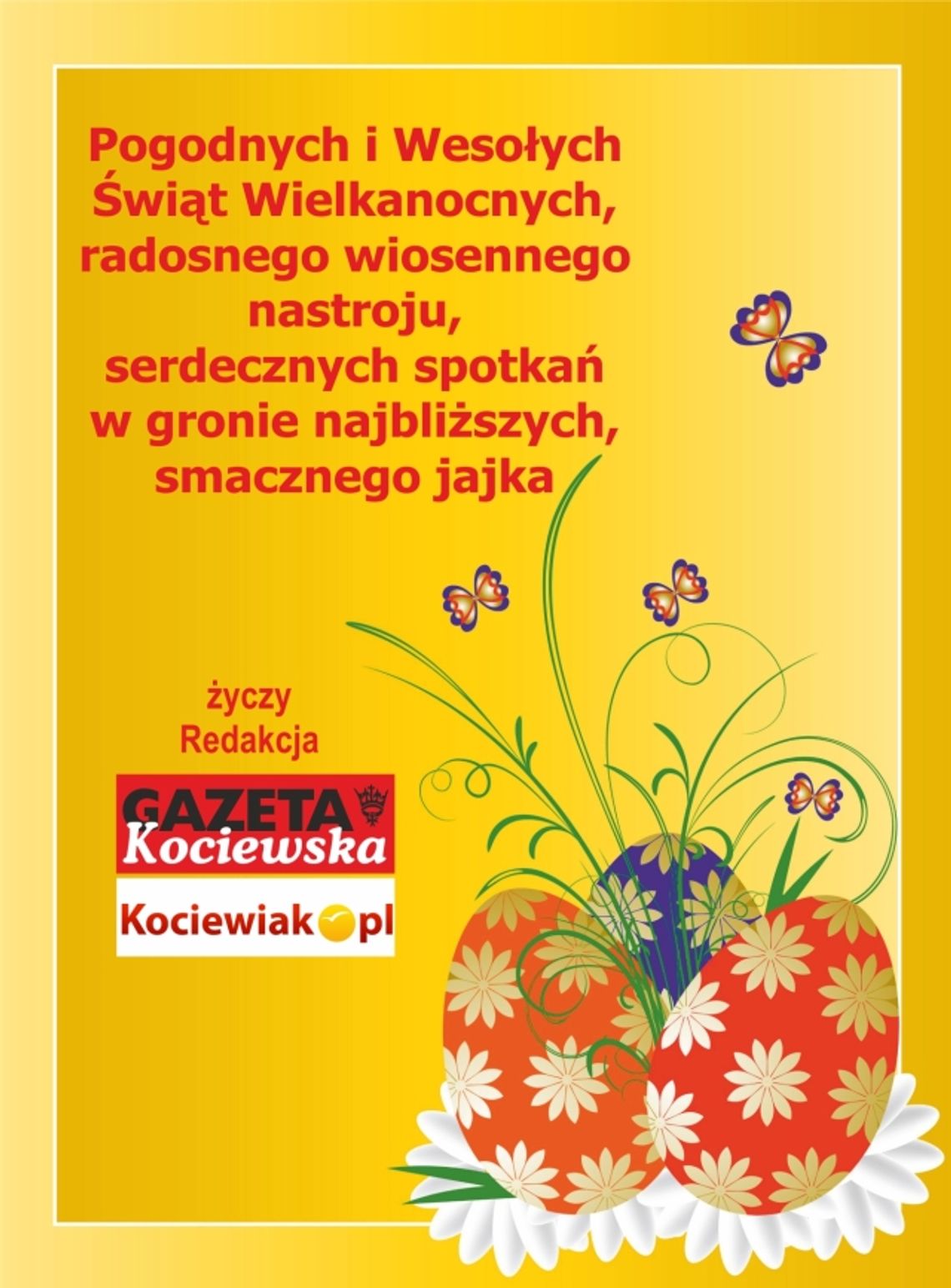 Spokojnych i radosnych Świąt Wielkanocnych! 