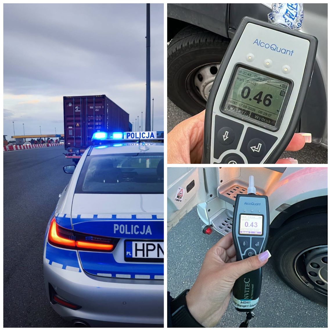 Starogardzcy policjanci podsumowali akcję „Trzeźwa Autostrada A1”. Zatrzymano czterech nietrzeźwych kierujących