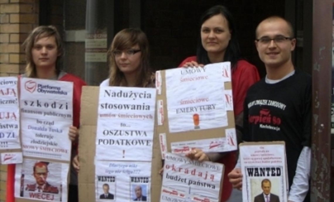 "STOP umowom śmieciowym!" "STOP umowom śmieciowym!"