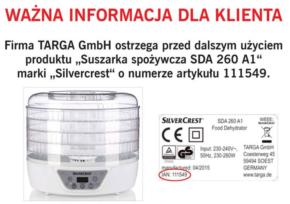 Suszarka, która grozi pożarem?! Wycofują kolejne produkty z rynku