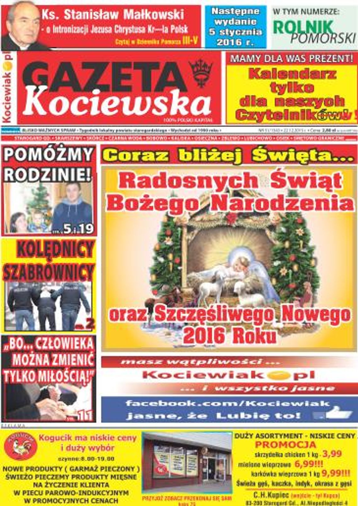 Świąteczne wydanie Gazety Kociewskiej już w kioskach!