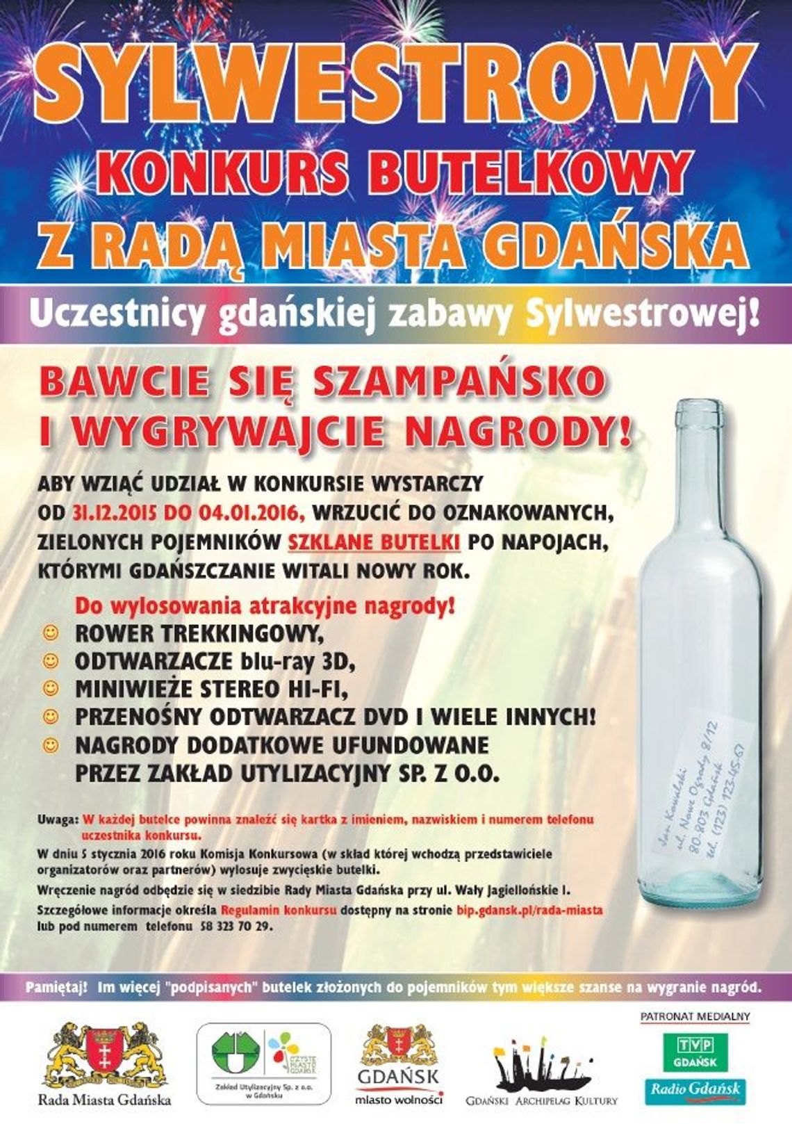 Sylwestrowy Konkurs Butelkowy z Radą Miasta Sylwestrowy Konkurs Butelkowy z Radą Miasta