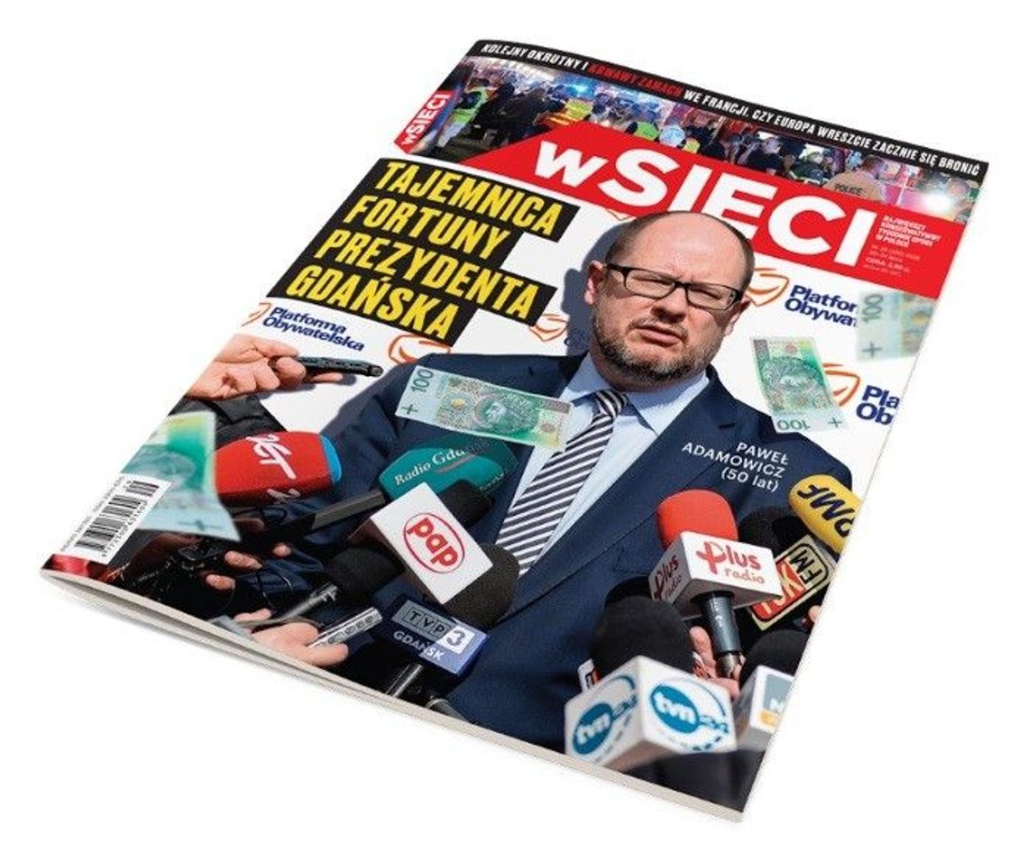 Tajemnica fortuny Adamowicza na łamach tygodnika wSieci