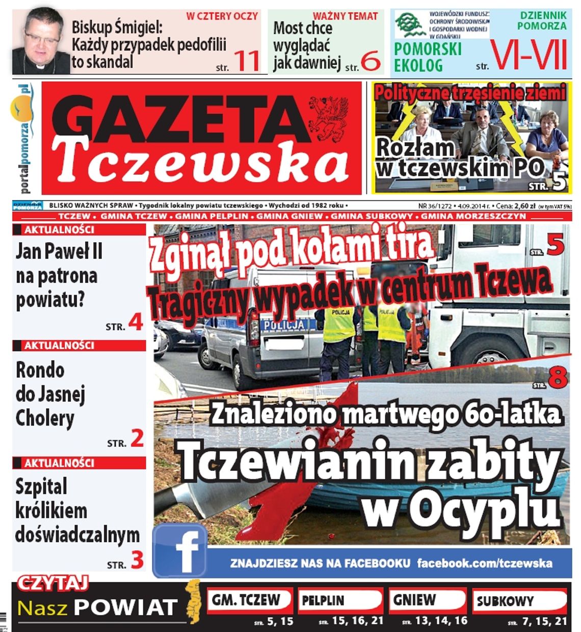 Tczewianin zamordowany - czytaj w nowej "Gazecie Tczewskiej" Tczewianin zamordowany - czytaj w nowej "Gazecie Tczewskiej"