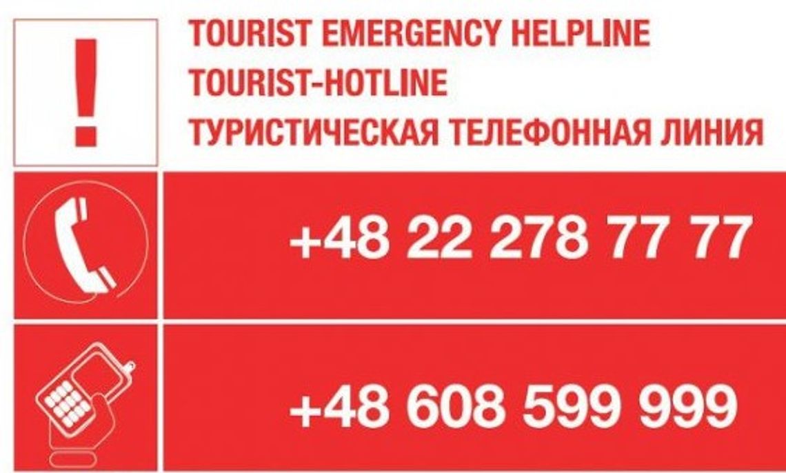 Telefon bezpieczeństwa dla turystów zagranicznych Telefon bezpieczeństwa dla turystów zagranicznych