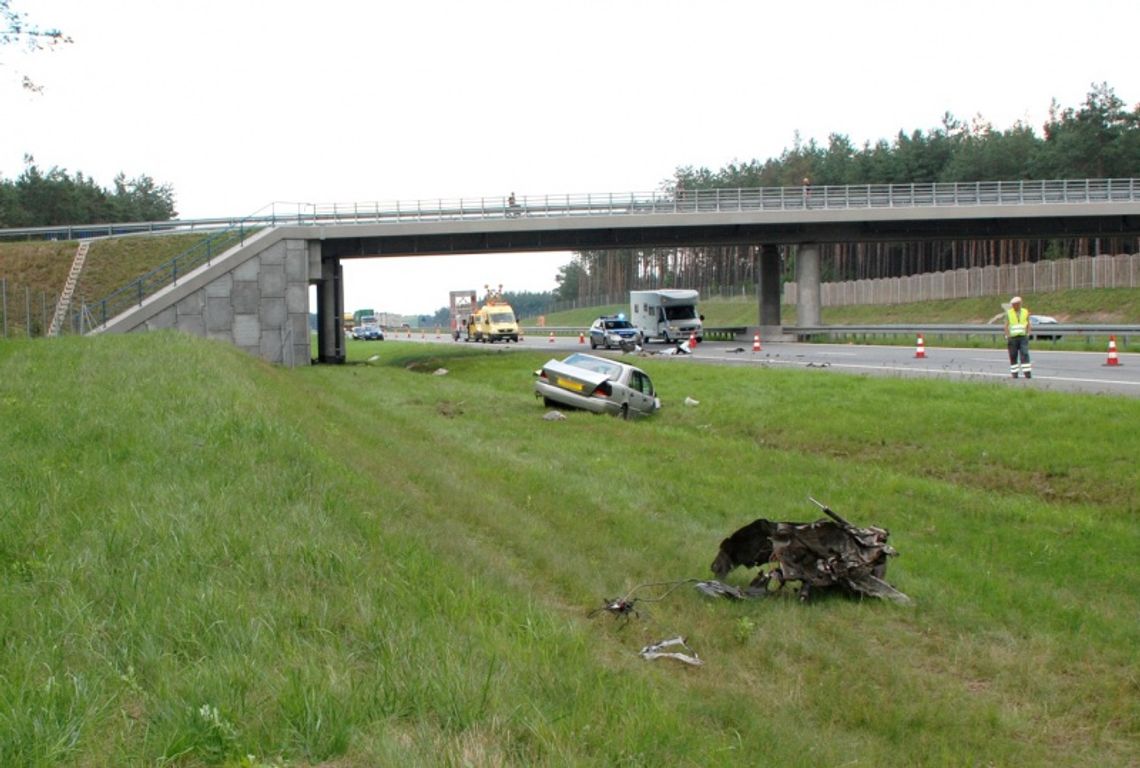 Tragedia na A1 - zginęli kierowcy Tragedia na A1 - zginęli kierowcy