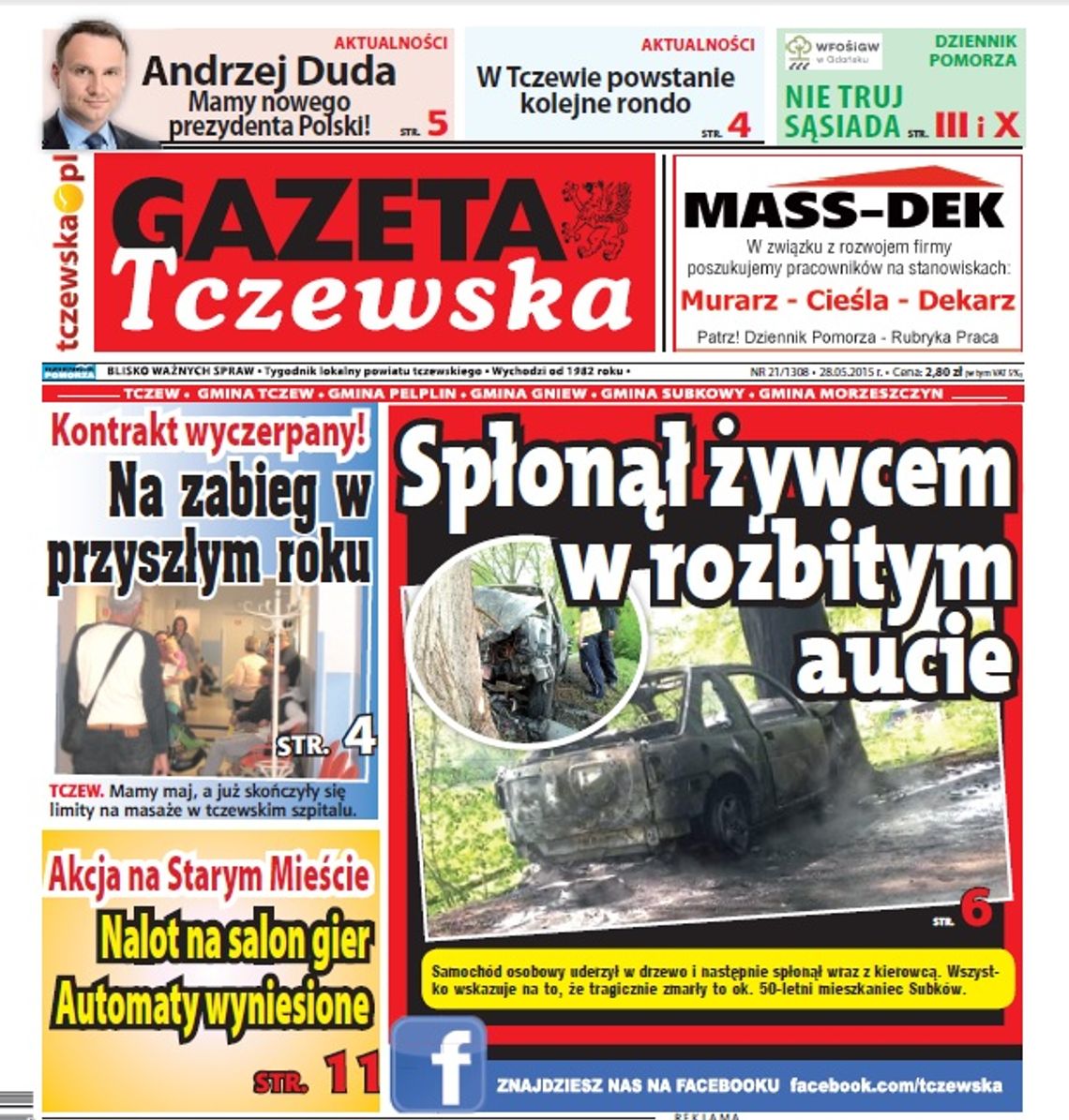 Tragedia na drodze. Mężczyzna spłonął żywcem w aucie Tragedia na drodze. Mężczyzna spłonął żywcem w aucie