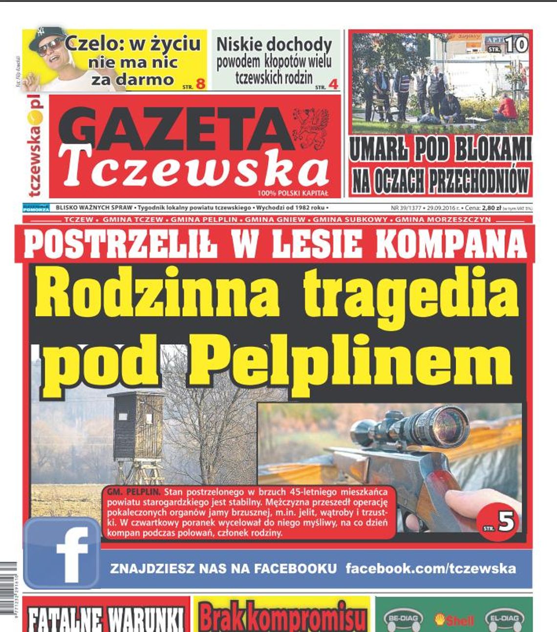 Tragedia rodzinna pod Pelplinem. Jaki stan postrzelonego mężczyzny? Tragedia rodzinna pod Pelplinem. Jaki stan postrzelonego mężczyzny?
