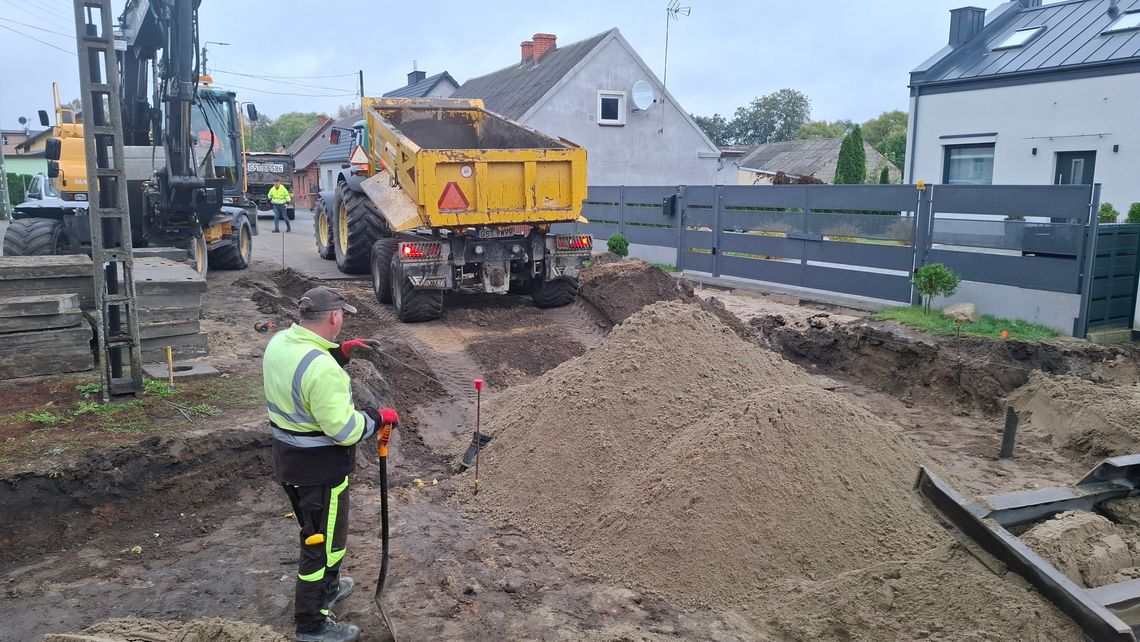 Trwają prace na ulicy Polnej