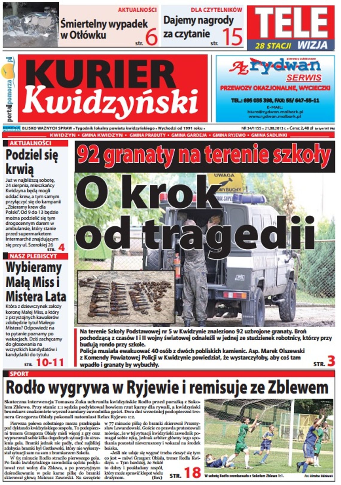 Tylko w Kurierze Kwidzyńskim