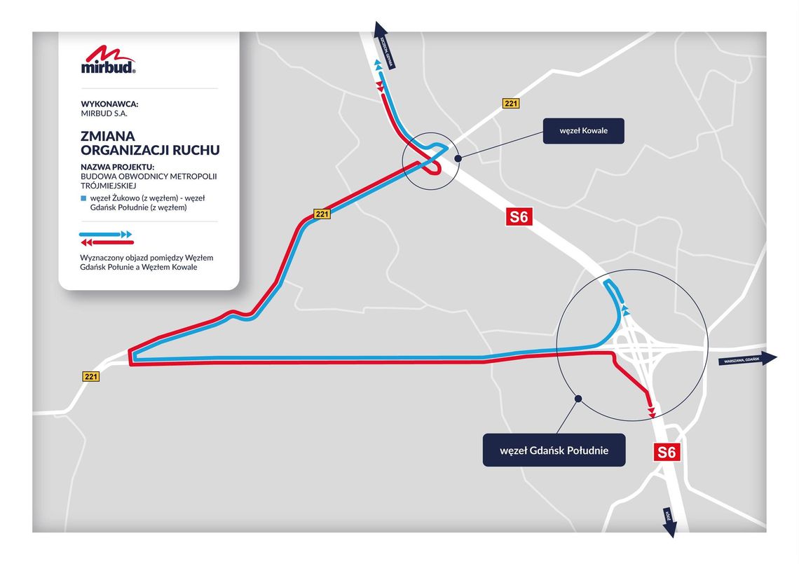 UWAGA KIEROWCY! 24-godzinne zamknięcie fragmentu drogi S6 - obwodnicy Trójmiasta UWAGA KIEROWCY! 24-godzinne zamknięcie fragmentu drogi S6 - obwodnicy Trójmiasta