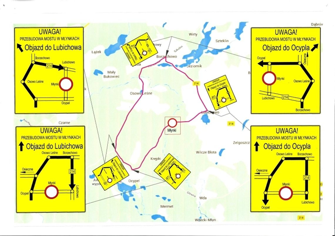 UWAGA: Most w miejscowości Młynki będzie zamknięty 