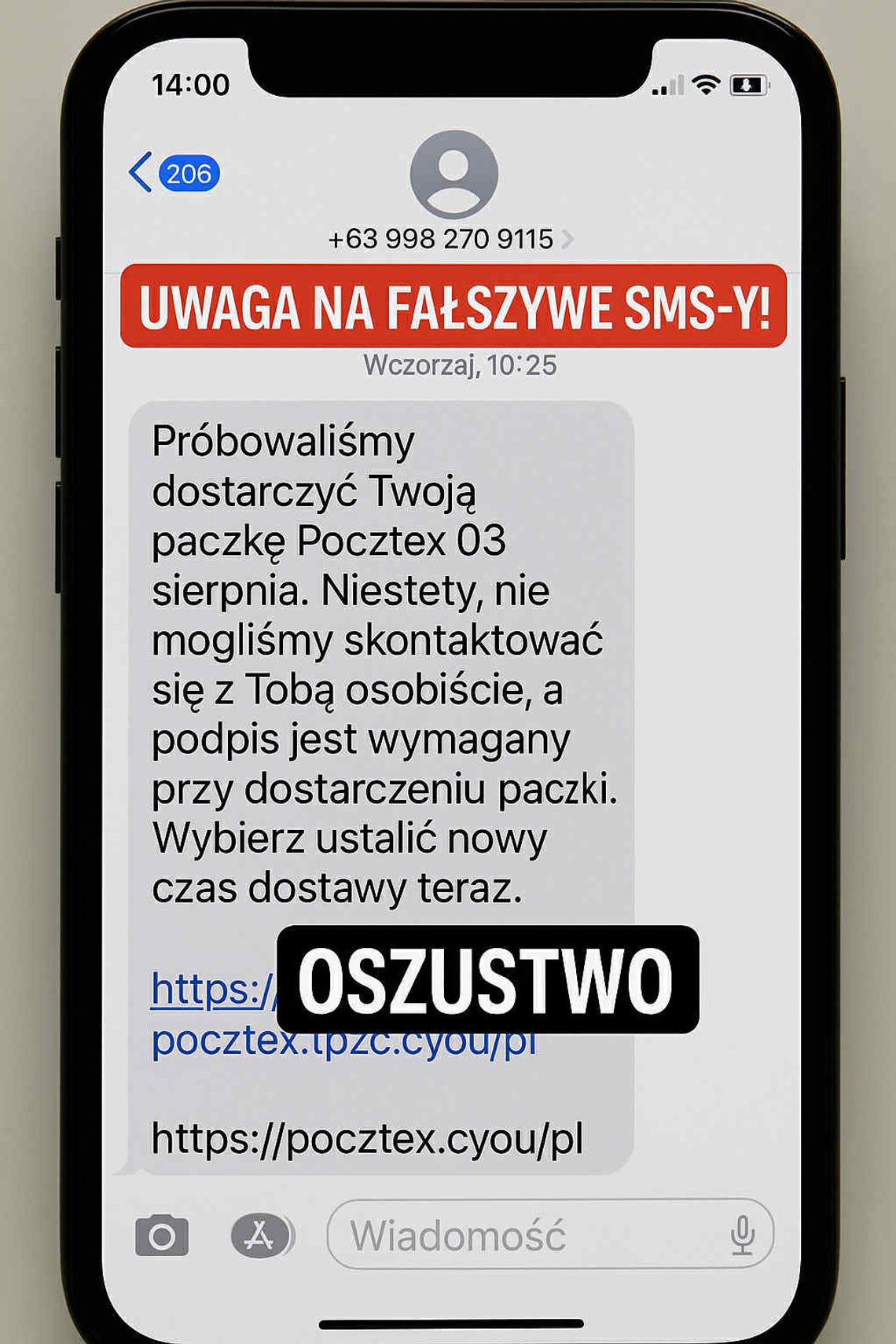 Uwaga na fałszywe SMS-y! Podszywają się pod Pocztę i kradną dane oraz pieniądze