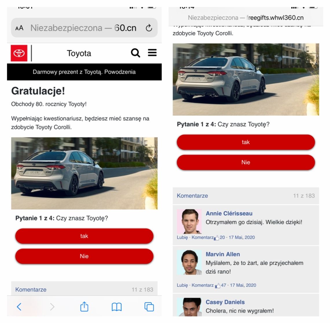 Uwaga na oszustów! Pseudo konkurs dla wyłudzenia danych! Uwaga na oszustów! Pseudo konkurs dla wyłudzenia danych!
