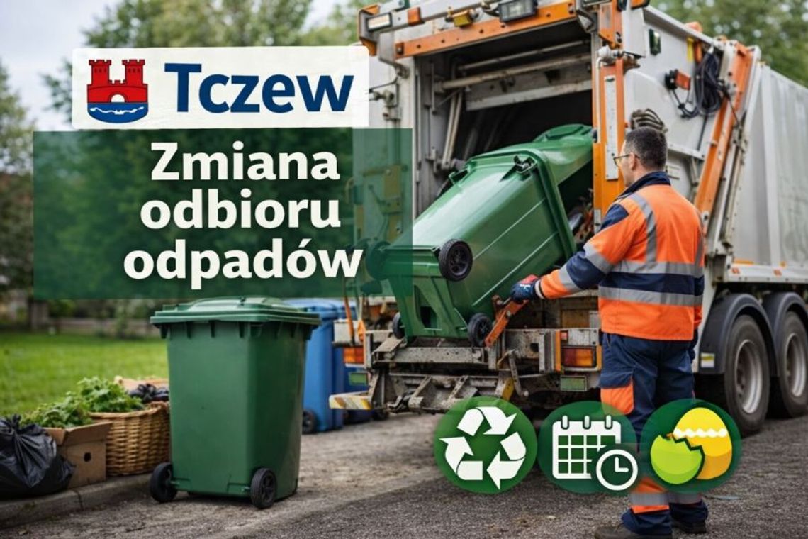 Uwaga! Przed Wielkanocą zmieniają się terminy odbioru odpadów w Tczewie. SPRAWDŹ HARMONOGRAM !