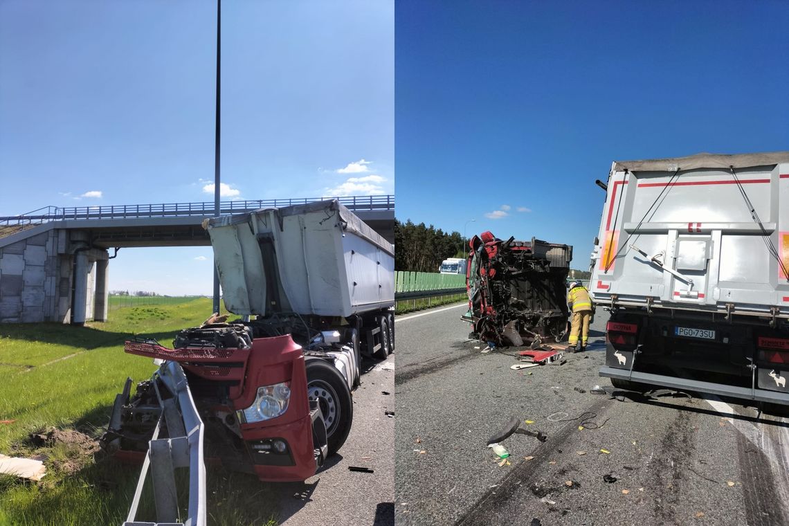 Uwaga! Wypadek na autostradzie A1 Uwaga! Wypadek na autostradzie A1