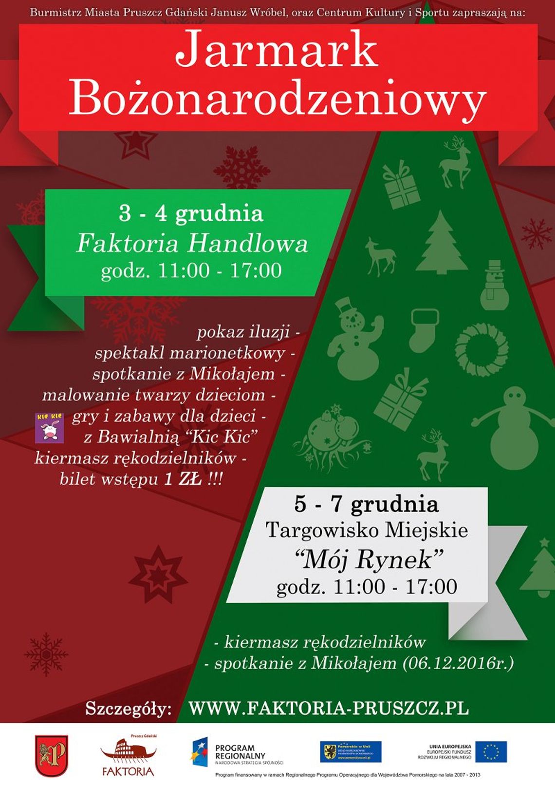 V Jarmark Bożonarodzeniowy w Pruszczu Gdańskim V Jarmark Bożonarodzeniowy w Pruszczu Gdańskim