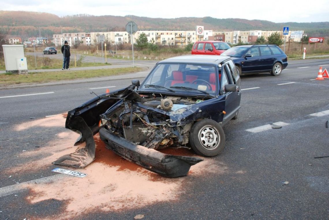 Volkswagenem w skodę, ranna kobieta