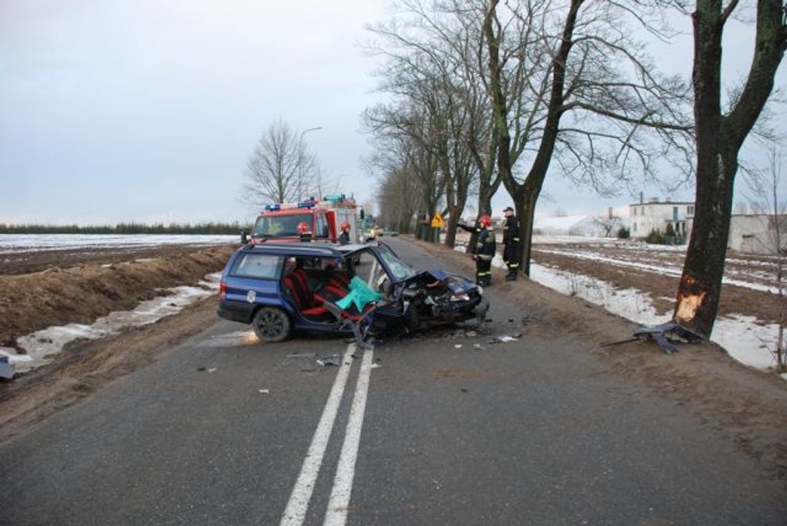 W drzewo na ostrym gazie, ranne dwie osoby