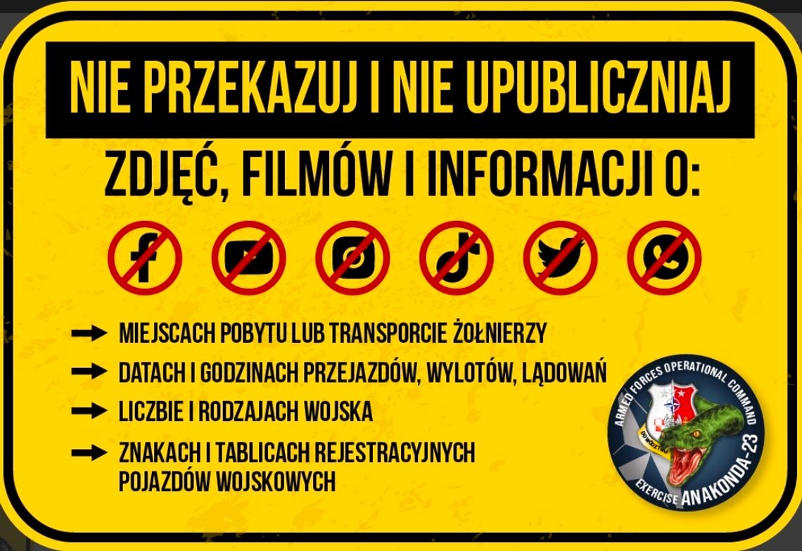 Ważny komunikat! Ćwiczenia Anakonda 23 - utrudnienia w ruchu drogowym do 26 maja