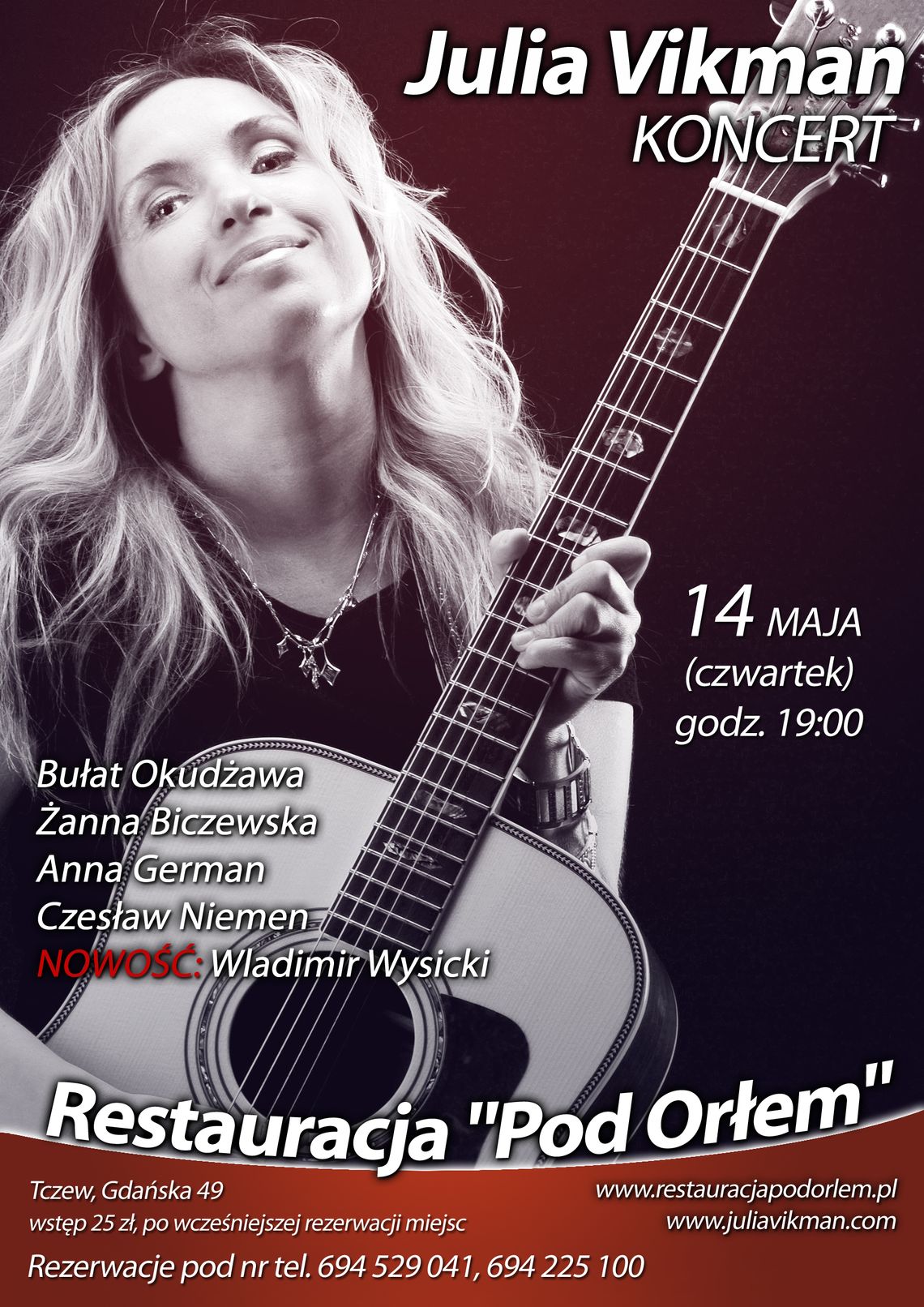 Wejściówki na koncert Julii Vikman. Wystarczy wysłać maila! Wejściówki na koncert Julii Vikman. Wystarczy wysłać maila!