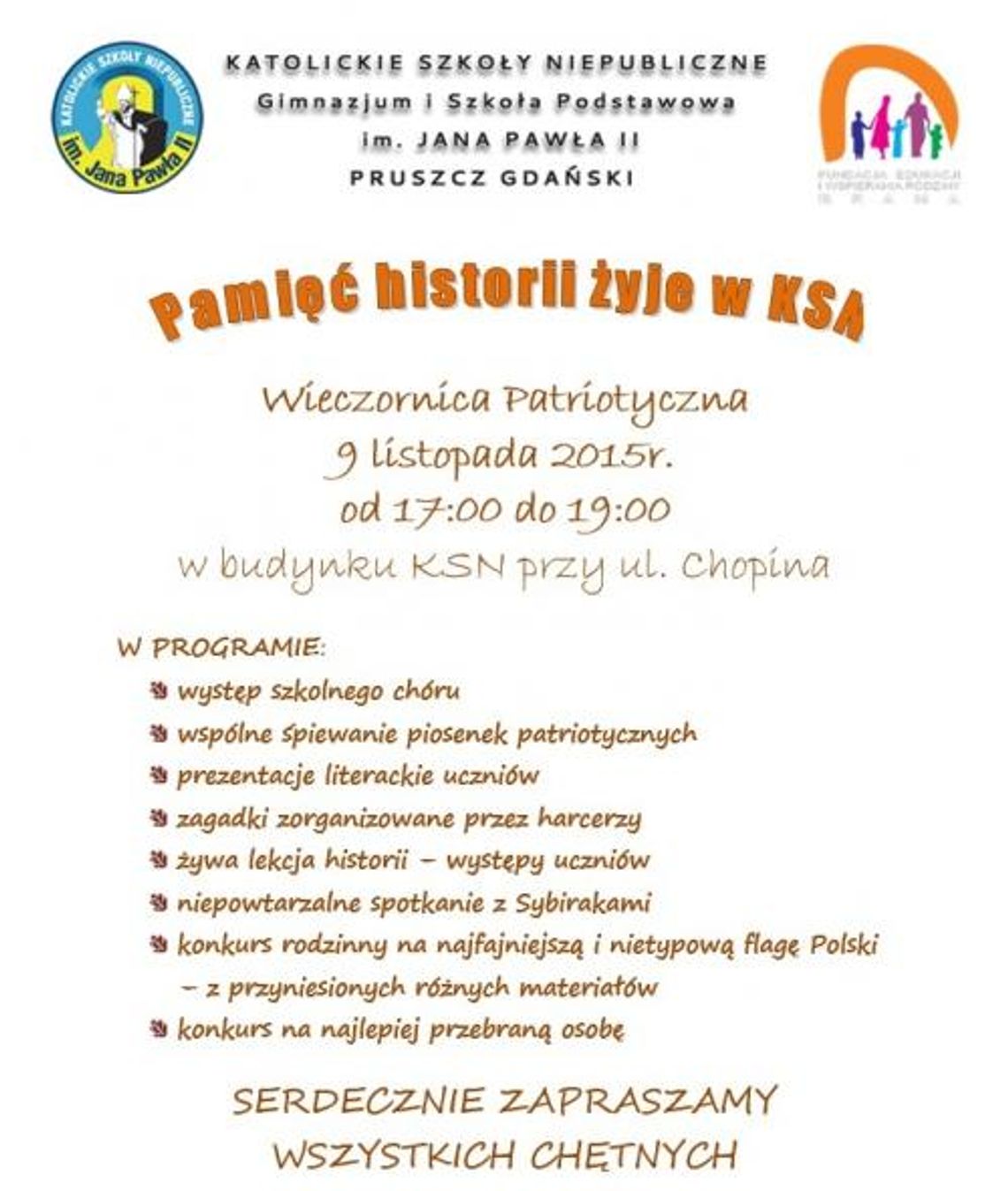 Wieczornica patriotyczna w KSN Wieczornica patriotyczna w KSN