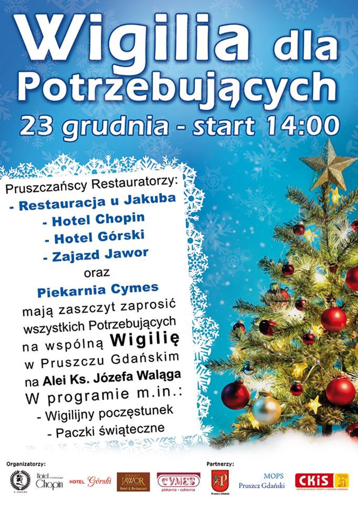 Wigilia dla potrzebujących w Pruszczu Gdańskim Wigilia dla potrzebujących w Pruszczu Gdańskim