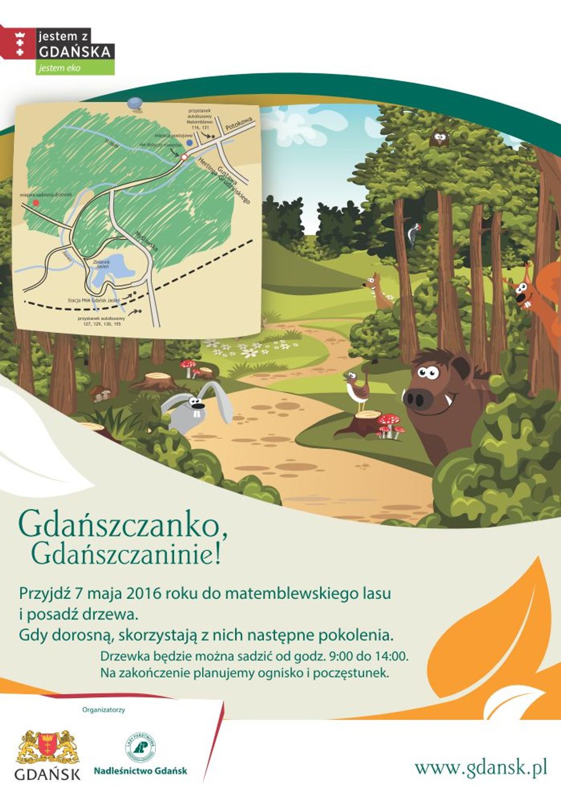 Wspólne sadzenie lasu na terenie Nadleśnictwa Kolbudy i w Gdańsku