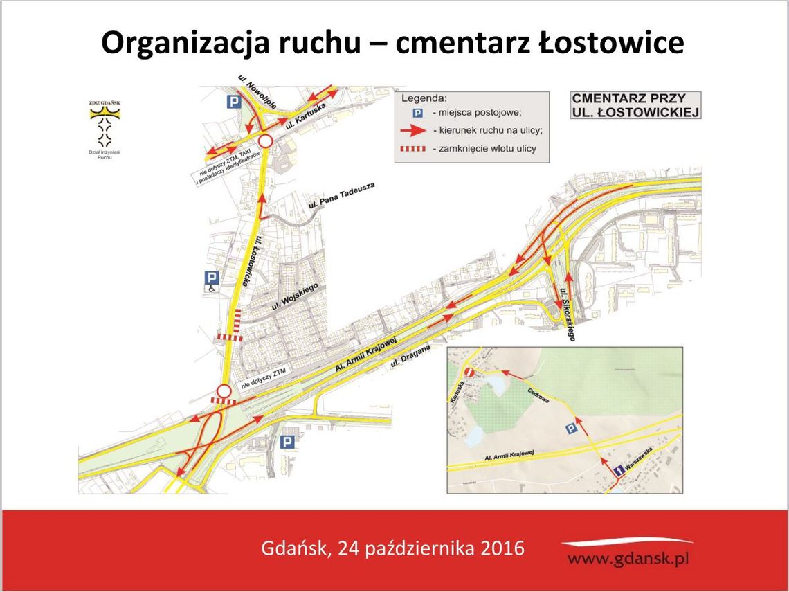 Wszystkich Świętych 2016 - Organizacja ruchu drogowego w Gdańsku Wszystkich Świętych 2016 - Organizacja ruchu drogowego w Gdańsku